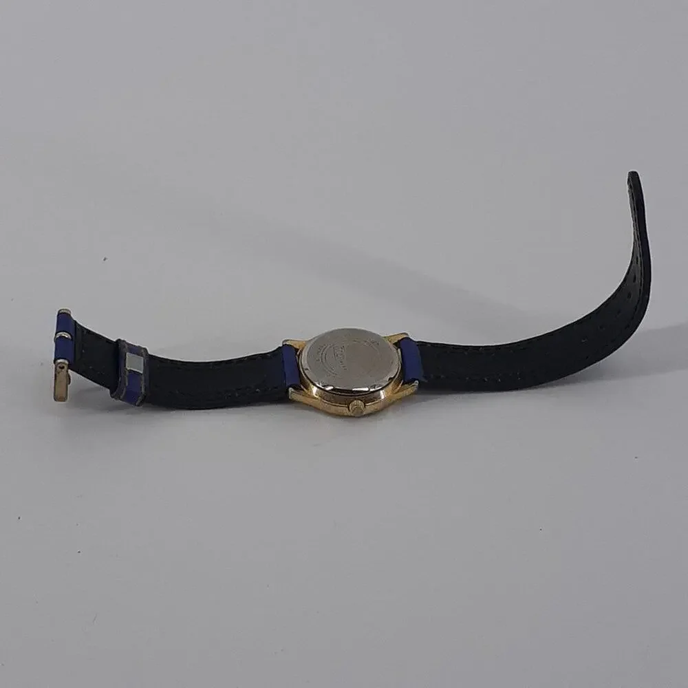 Vintage McKids Stainless Steel Back Japan Movt Blue Red Polkadot Time Child's